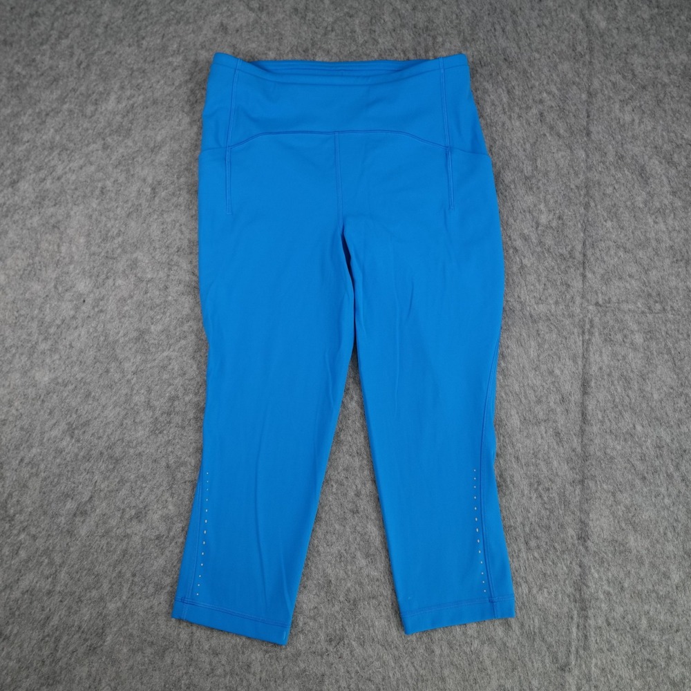 Lululemon Leggings Women 10 Blue Swift Speed Crop 21" Yoga Run‎ Workout Gym